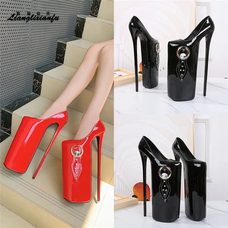 Туфли-лодочки женские на платформе высотой 30 см с пряжкой | Обувь