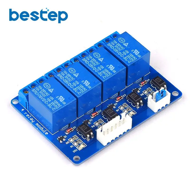 5 в 4-Канальный Релейный Модуль с оптопары щит релейный выход драйвера модуль XH2.54