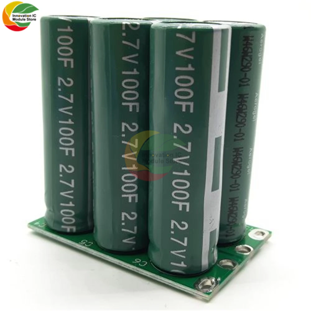 

Super Farad Capacitor 6PCS 2.7V-100F/2.7V 120F Super Capacitor with protection board single row double row 16V-16.6F/16V 20F