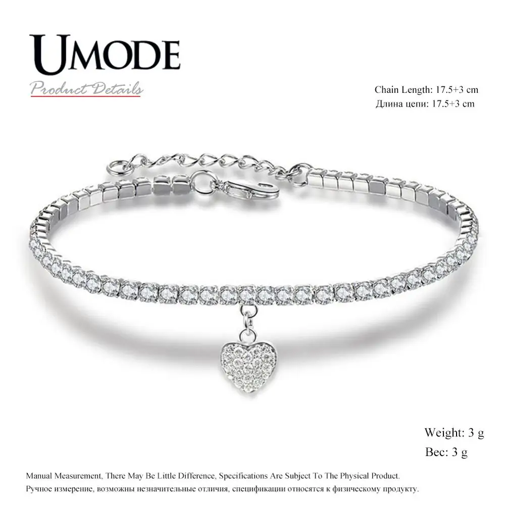 UMODE New Evil Eye Синий CZ Хрустальный Браслет Hamsa для ручного тенниса женщин цепочка в