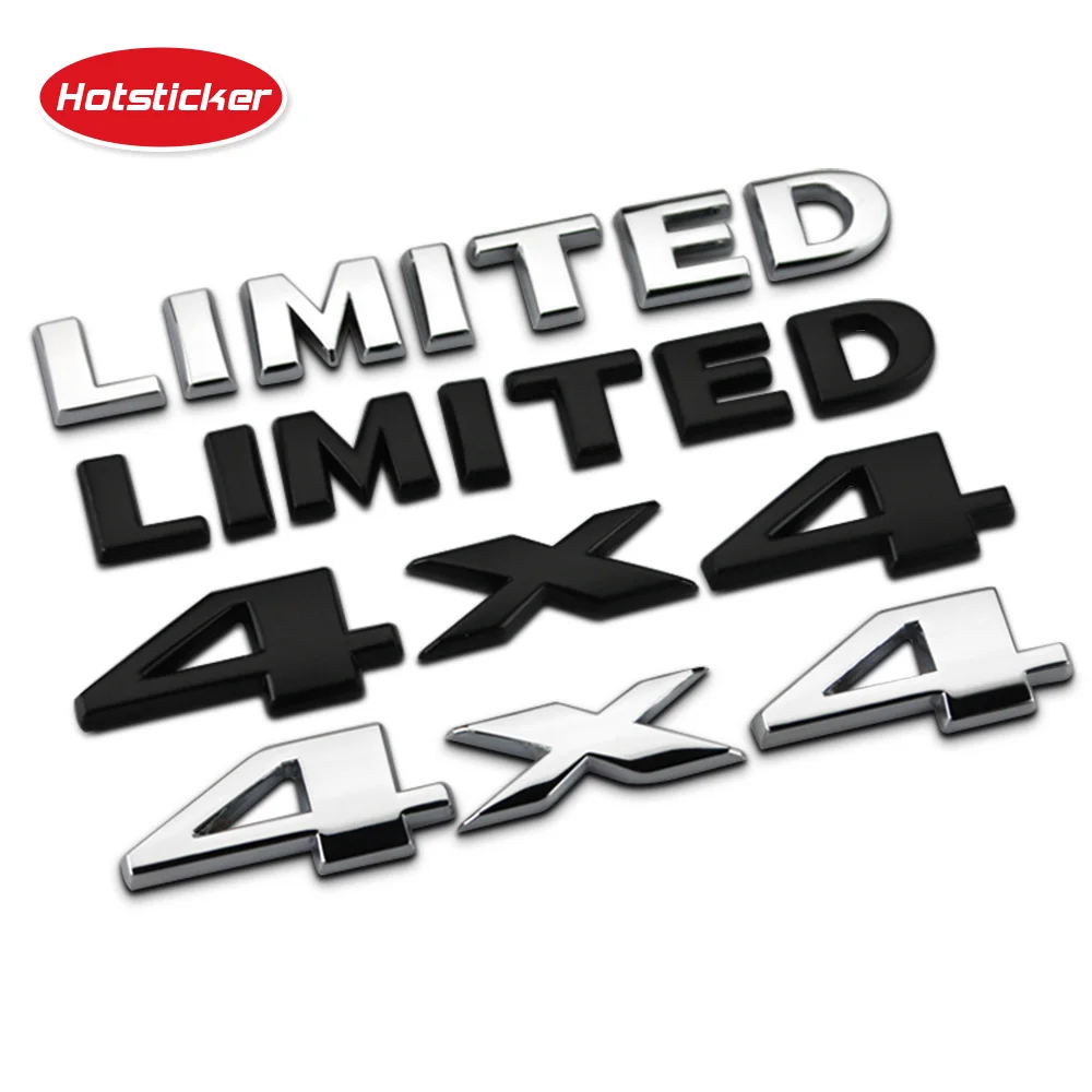 

Hotsticker 3D Chrome Car Stickers 4x4 LIMITED Tail Emblem Badge Decals Car Body Sticker for Jeep Grand Cherokee Wrangler Ford