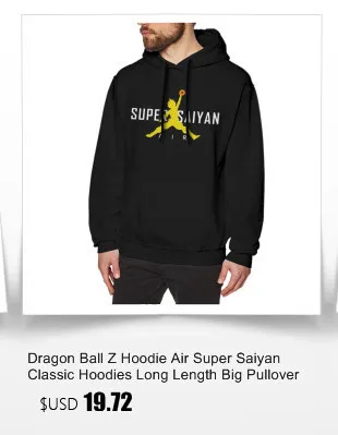 Dragon Ball Z худи Air Super Saiyan классические толстовки Длинные Большой пуловер худи хлопок черный теплый уличная мужская Толстовка