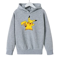 pokemon hoodie girls long sleeves jogging boys cartoon sweatshirt pikachu tops childrens kid clothes casual cool coat 4 14 year