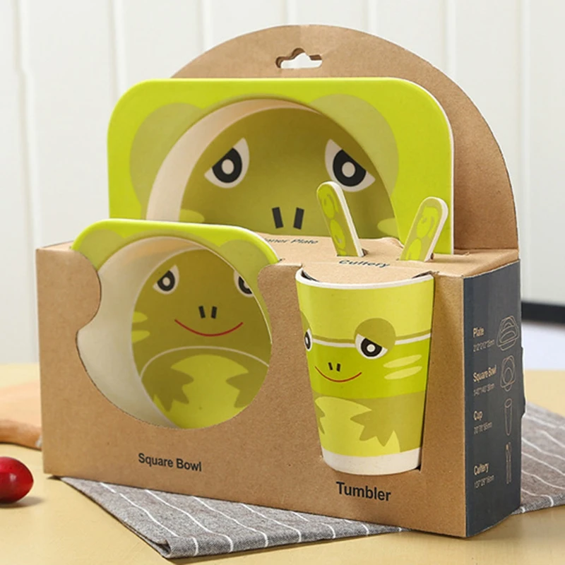 5 шт./компл. тарелки столовая посуда набор для кормления детское нижнее белье из