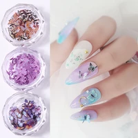 3d emulational butterfly nail sequins ultrathin flakes colorful nail art decoration japanese style manicure design accessories