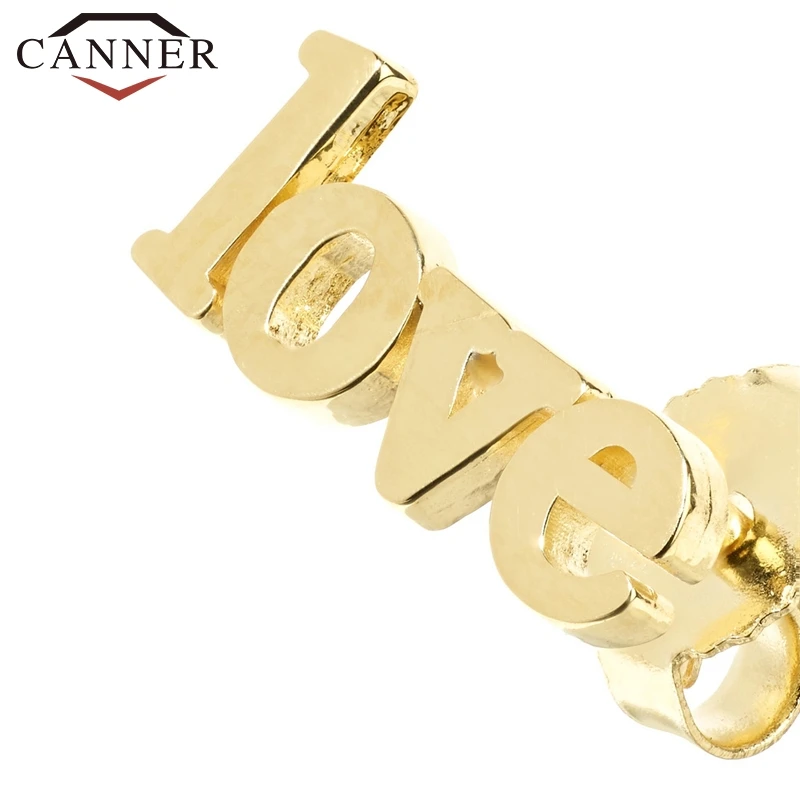 925 sterling silver "love you "English Alphabet Stud Earrings For Women Gold Fashion Party Jewelry Best Gift for Lover | Украшения