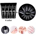 Набор полимерных гель-лаков для ногтей акриловый гель быстрое наращивание Камуфляжный Светодиодный УФ-лак с 48 шт. типсов для быстрого наращивания