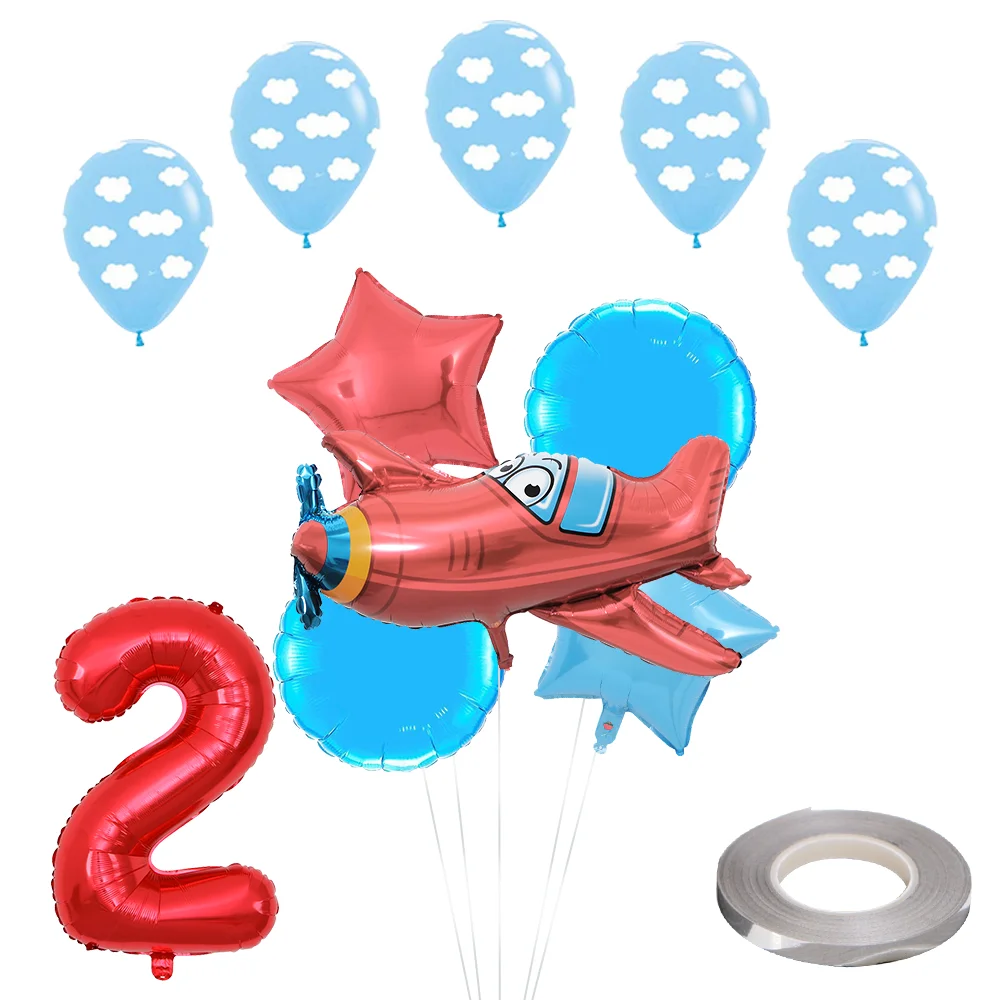 red 2 12 шт./лот, воздушные шары с гелием из фольги, 30 дюймов, красные вечерние надувные шары с цифрами, праздничные украшения для детских игрушек, Звездные шары - Цвет: red 2