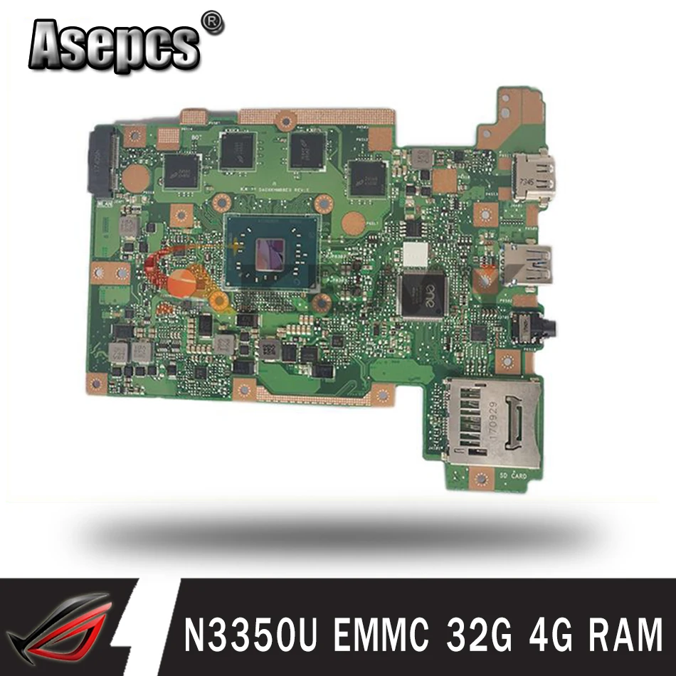 Материнская плата E201NAS MAIN_BD.4G/N3350U/как EMMC 32G ASUS E201NA E201N материнская для ноутбука 100%