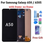 Дисплей с тачскрином для Samsung Galaxy A50 SM-A505FNDS A505FDS A505, с рамкой