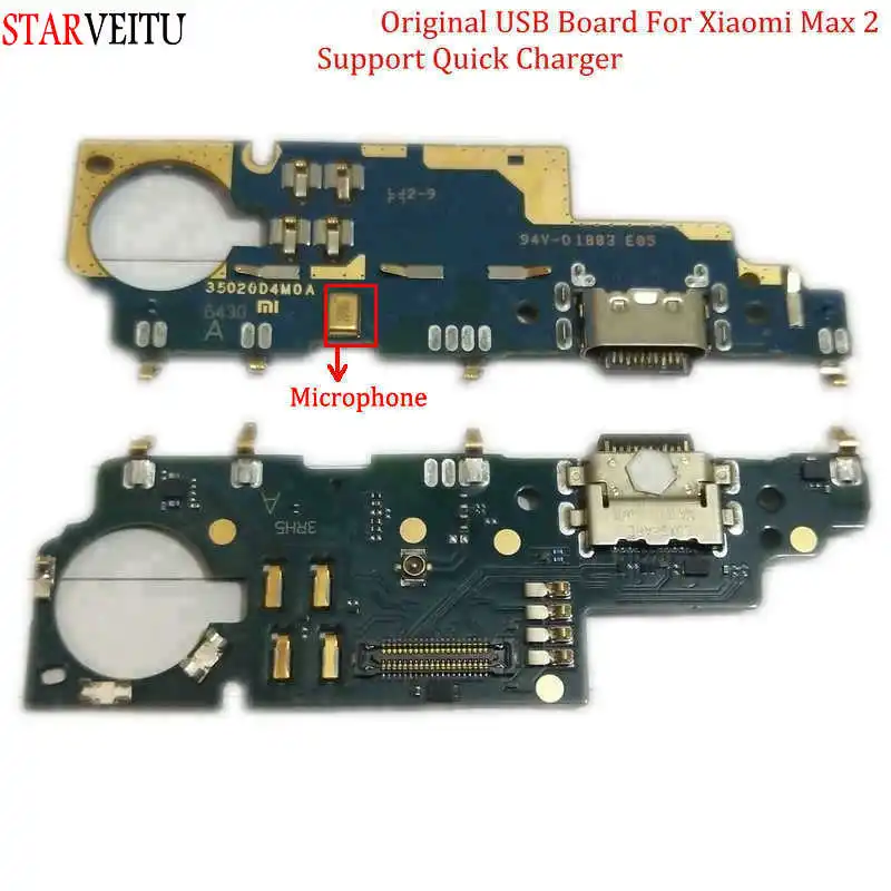 Плата USB STARVEITU для Xiaomi Mi Max 2 гибкий кабель док-разъем микрофон поддержка быстрого