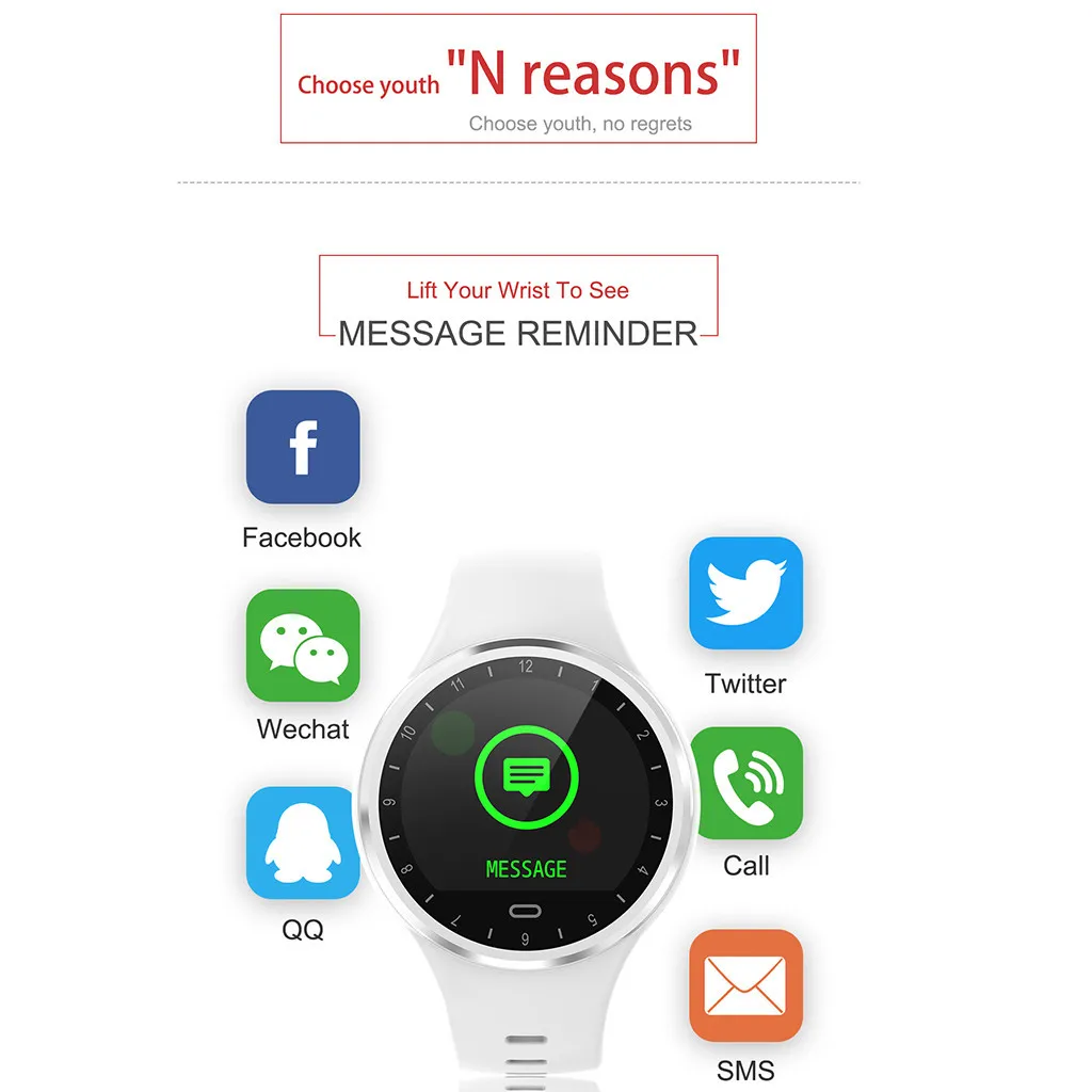 

Smart Watch Waterproofing Sport Record Long Standby Android iOS Sports Fitness Calorie Thermal Wristband IP67 Waterproof