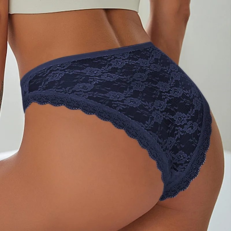 

Floral Lace Briefs For Women Sexy Low Rise Panties Female Hollow Out Underwear Girls M-2XL Intimate Lingerie Breathable 2021 New