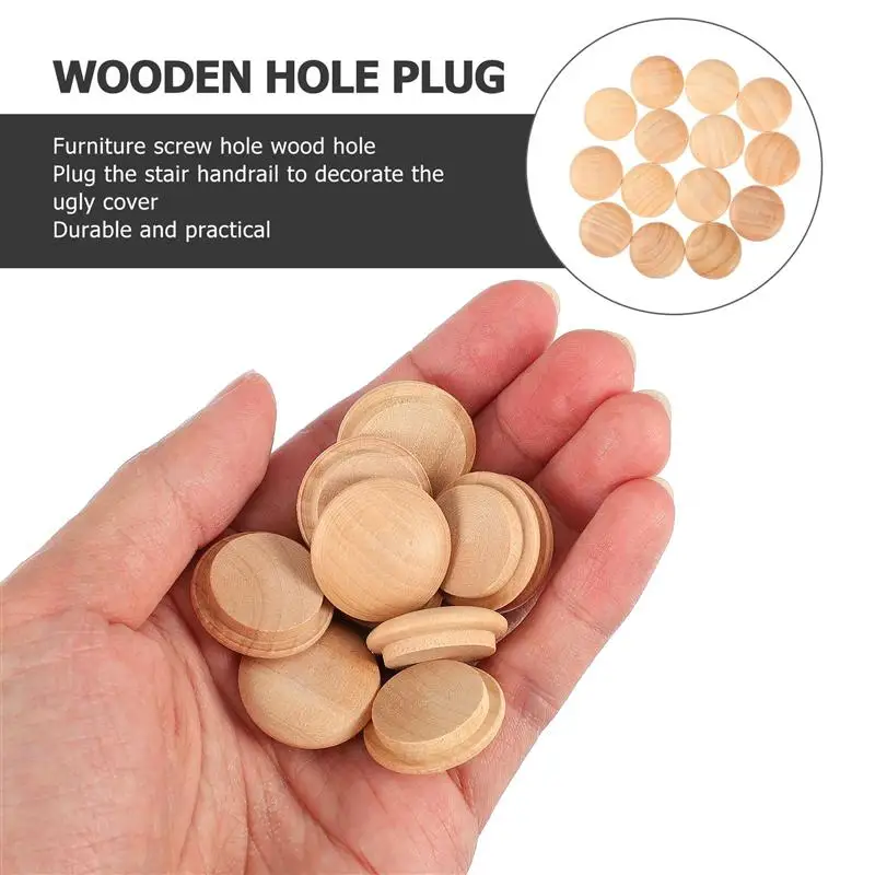 

50Pcs Durable Convenient Practical Simple Useful Screw Hole Plugs Wooden Plugs for Home