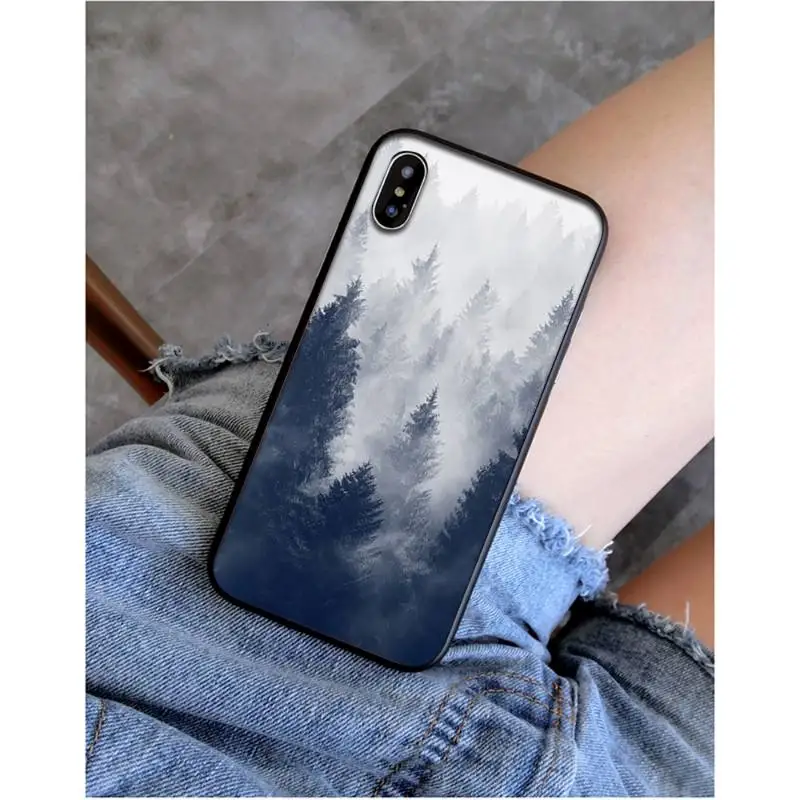 yndfcnb forest cloud pattern soft phone case capa for iphone 11 pro max x xs max 6 6s 7 8 plus 5 5s 5se xr se2020 free global shipping