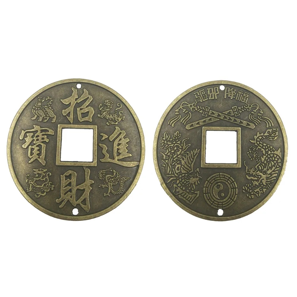 

China Ancient Currency Copper Commemorative Coin Collection Gifts Folk Style Campanula Pendant Metal Fish Coins