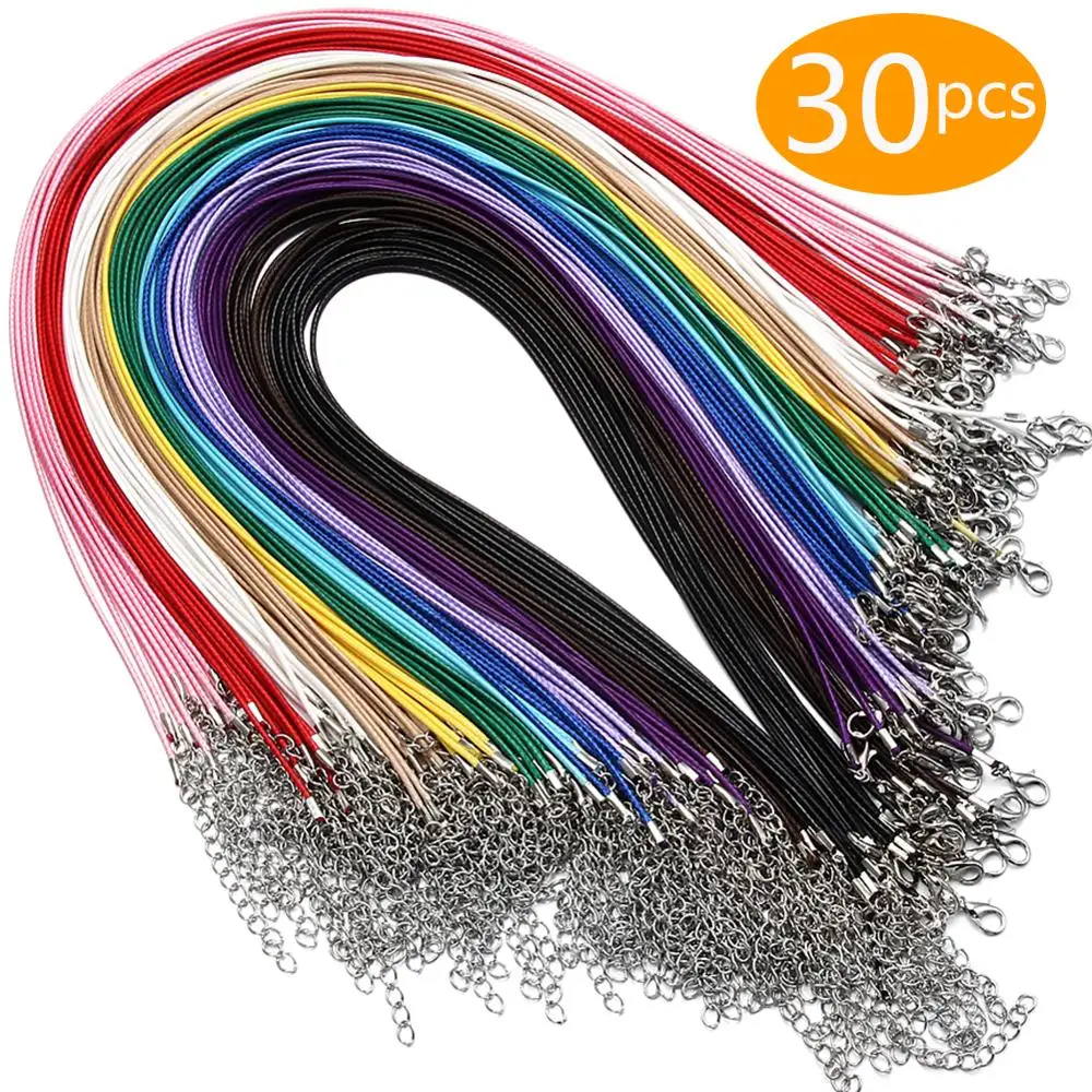 Кожаный шнур для ожерелья с застежкой браслетов подвесок цепочек подходит