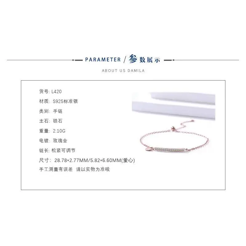 

S925 Sterling Silver Jewelry Full Of Stars Bracelet Micro-Set Zirconia Pull-Out Adjustable Hand Jewelry Silver Jewelry
