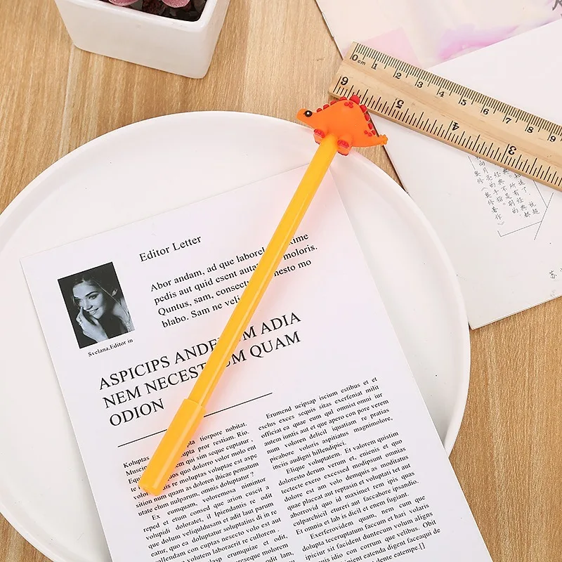 Cena 20 Sztuk Długopisy żelowe Dinozaurów śliczne Uczeń Pisanie Narzędzia Cartoon Podpis Biurowy Pióro Kreatywne Nauka Artykuły Biurowe Hurtownia