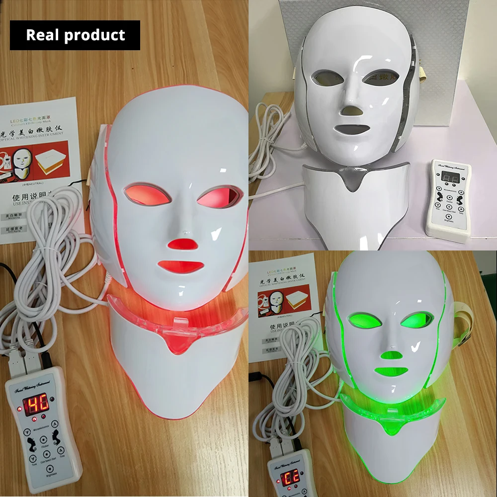 DIOZO светодиодный светильник для лица фотонный 7 цветов Маска красота омоложение