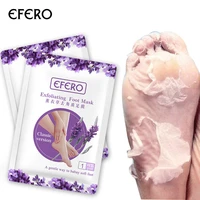hot efero 2pc1pair feet exfoliating foot mask skin care peeling dead skin feet mask pedicure socks foot cream for heels tslm1