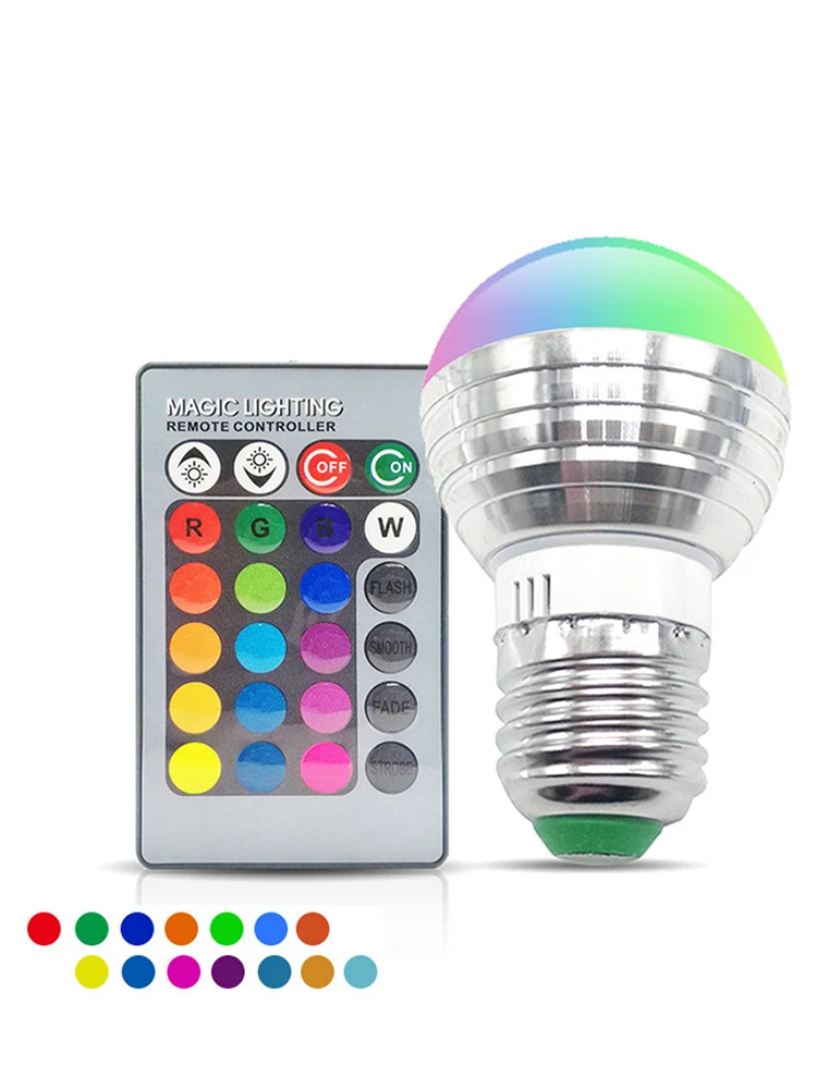 Светодиодный светильник лампа меняющая цвет с пультом дистанционного