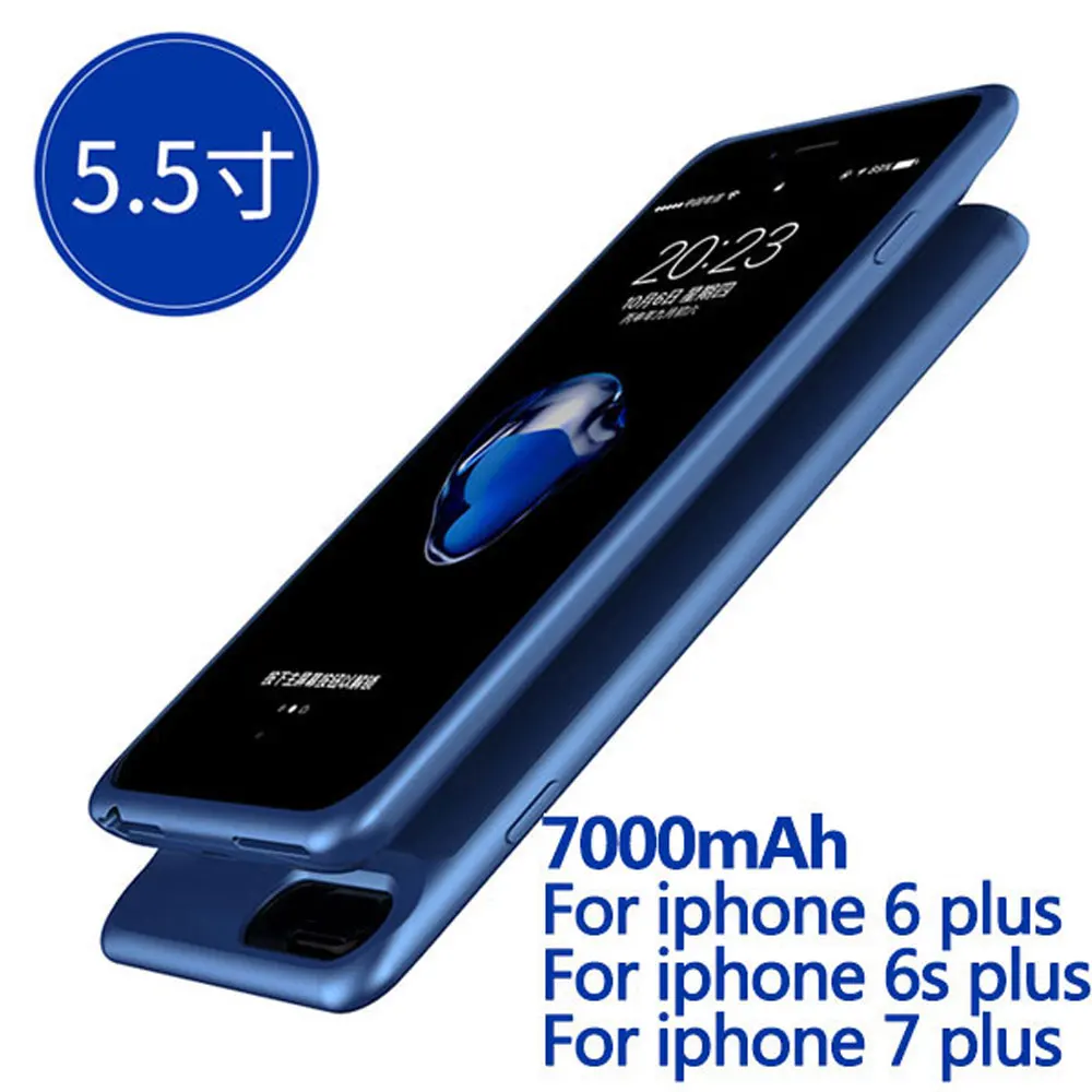 Чехол для зарядки аккумулятора для iPhone 6, 6s, 7, 8 Plus, 5000/7000 мАч, запасное зарядное устройство, чехол, чехол, внешний аккумулятор, Ультратонкий чехол - Цвет: Blue for 6 7 8Plus