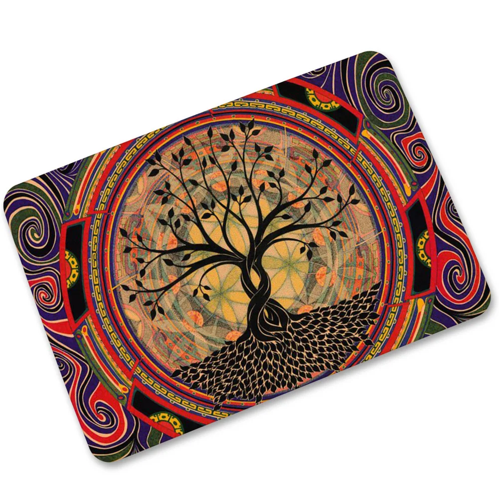 Абстрактная живопись дерево резиновые коврики на пол для входной двери