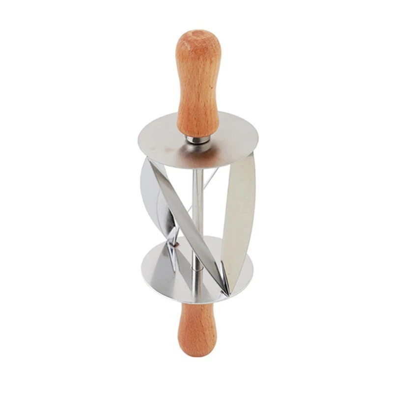 

Kitchen Baking Stainless Steel Rolling Dough Cutter For Making Croissant Cake De