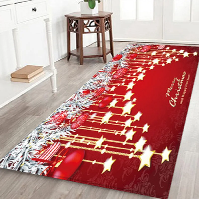 Противоскользящий ковер с 3D рождественскими звездами напольный коврик для кухни