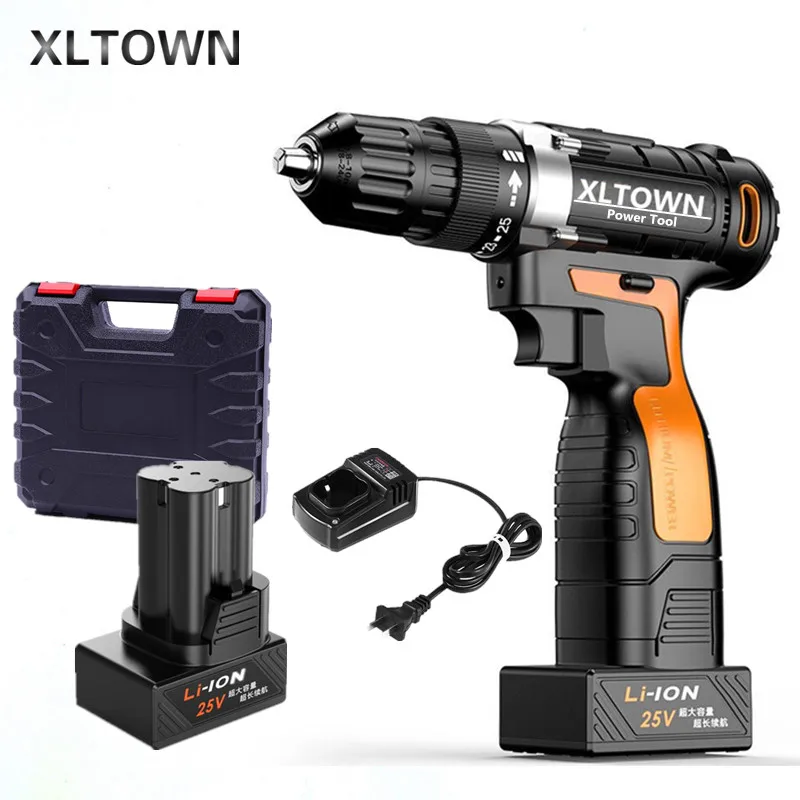 XLTOWN 12/16. 8/алюминиевая крышка, 25В электрическая отвертка с 2 batteryrechargeable литий-ионная батарея ручная дрель электроинструмент