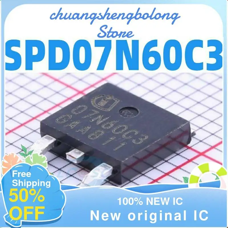 

10-200 шт. SPD07N60C3 07N60C3 TO-252 600V 7.3A новый оригинальный IC