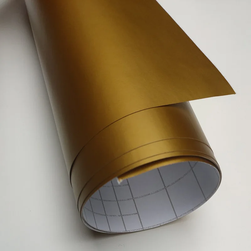 

Free shipping high quality 30M/lot gold Matte Vinyl Wrap with Air release Matt Black Foil Vehicle Wrap Film car Sticker