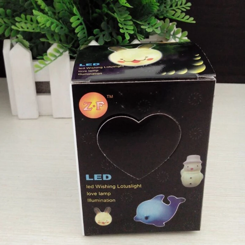 Милые светодиодный кролик Ночной светильник бытовой креативные красочные