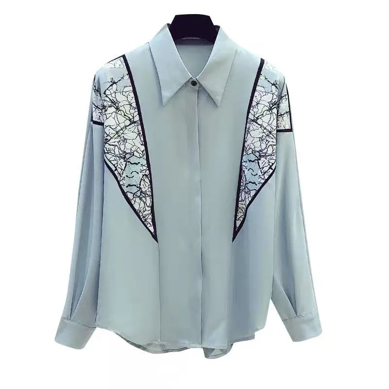 

Модные женские блузки рубашки с принтом Повседневная Свободная шифоновая блузка Новинка весна-лето 2021 Блузка Топы с длинным рукавом Блузы