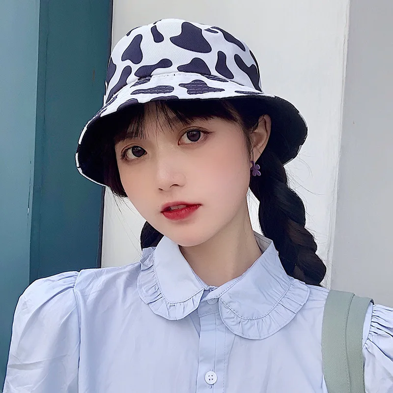 Панама двусторонняя для мужчин и женщин модная шапка от солнца чёрная белая из