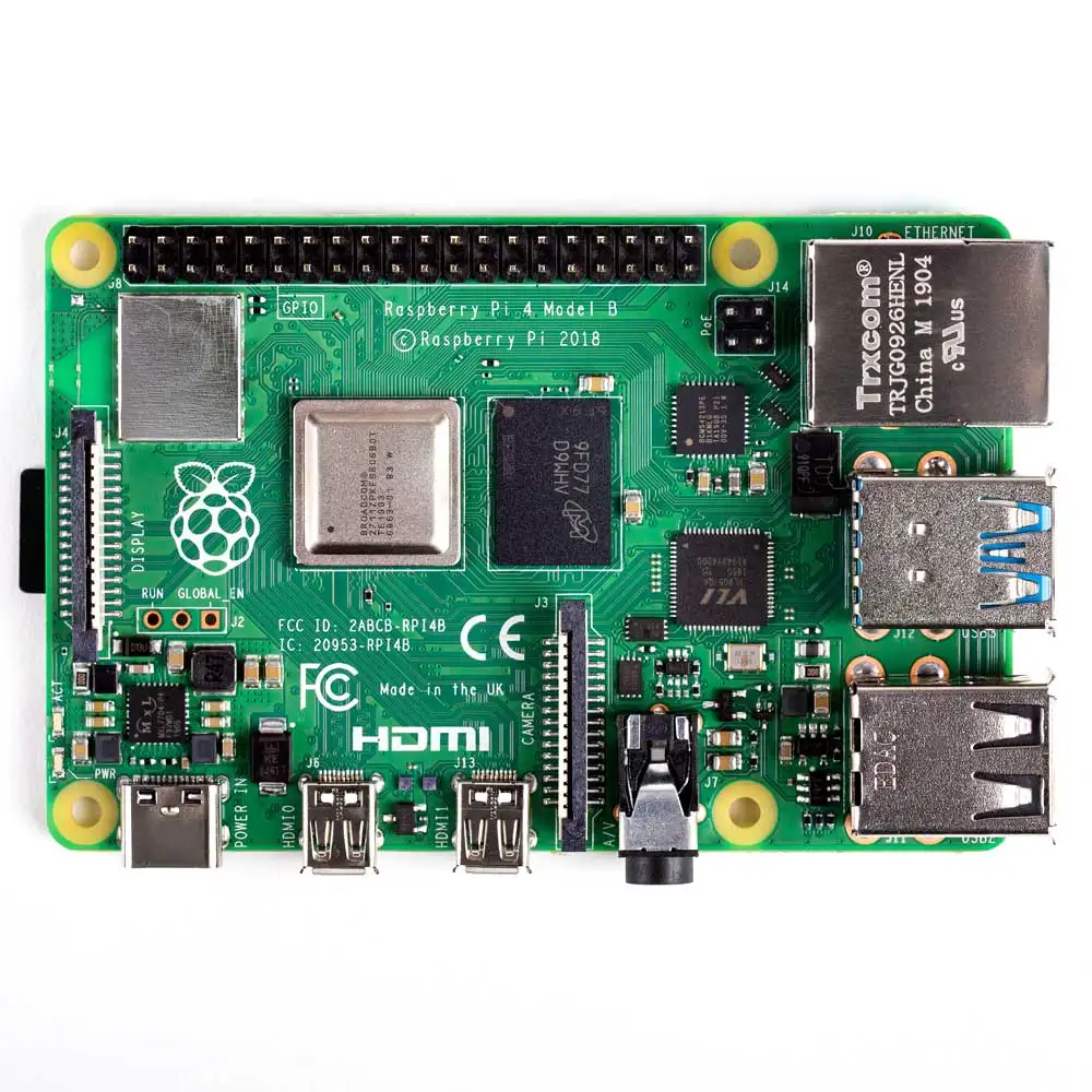 Одноплатный компьютер Raspberry Pi 4 Model B BCM2711 SoC 2 ГБ/4 ГБ/8 ГБ DDR4 RAM USB 3 0 С поддержкой PoE 4B