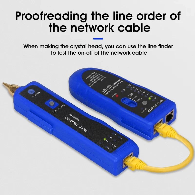 RJ11 RJ45 Cat5 Cat6 Telephone Wire Tracker Tracer Ethernet LAN Network Cable Tester Detector Line Finder