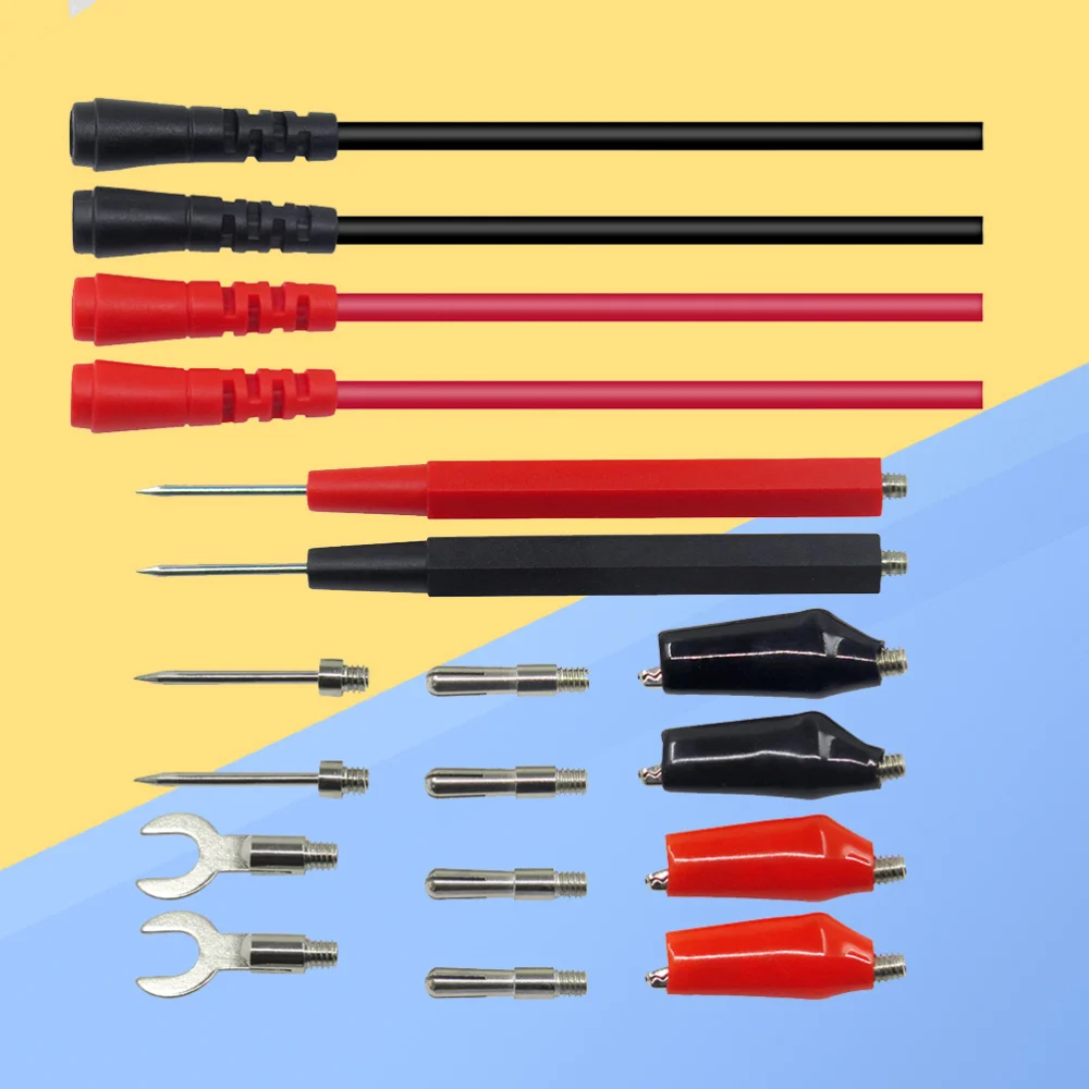 

18PCS/Set Multifunction Multimeter Alligator Probe Silicone Test Lead Tool