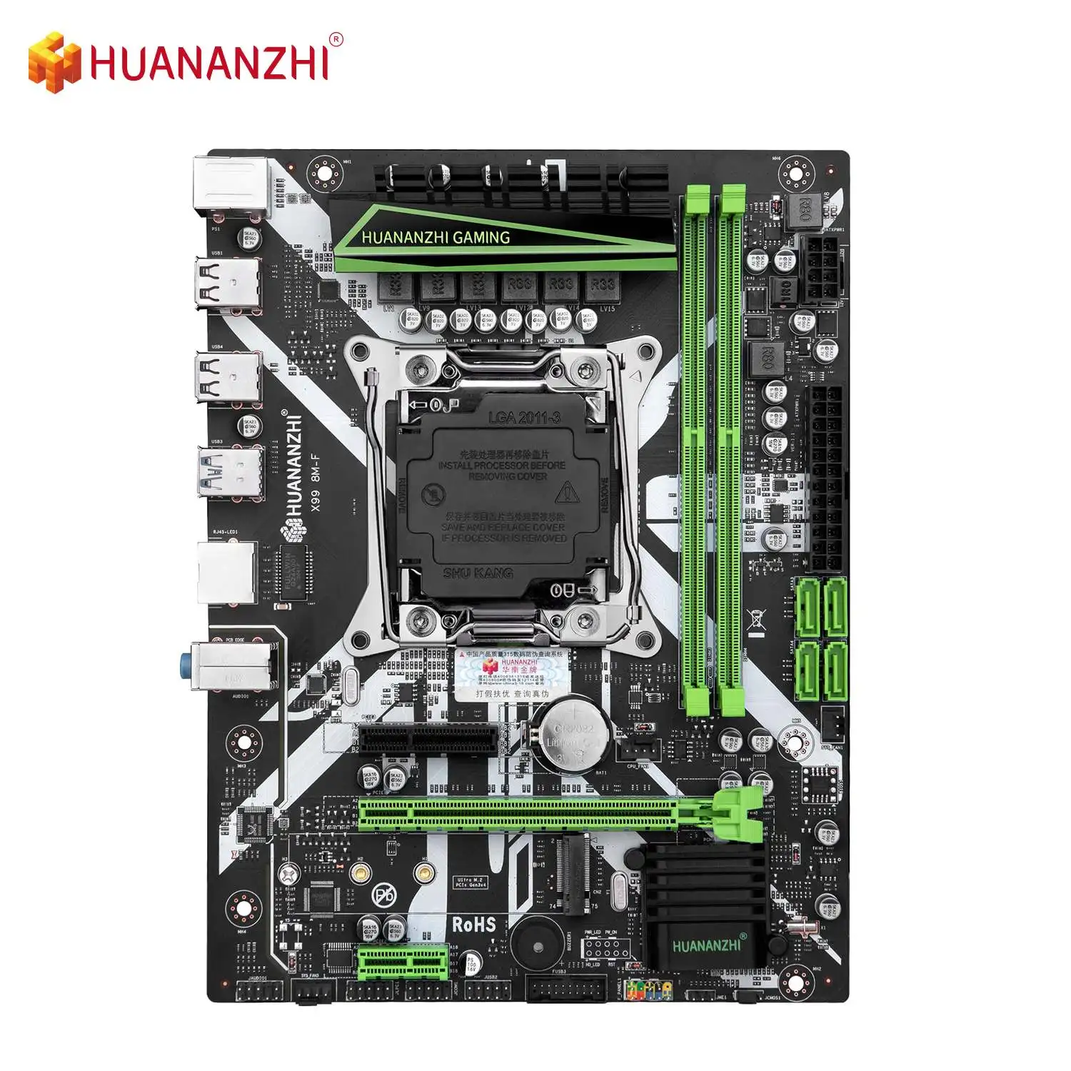 

Материнская плата HUANANZHI X99 8M F, Intel XEON E5 LGA2011-3, все серии DDR4 RECC NON-ECC, память NVME USB3.0 SATA