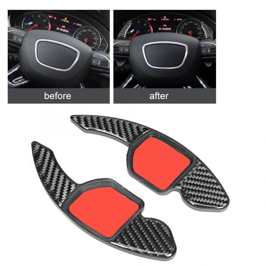 1 пара из углеродного волокна руль весло переключения передач крышка подходит