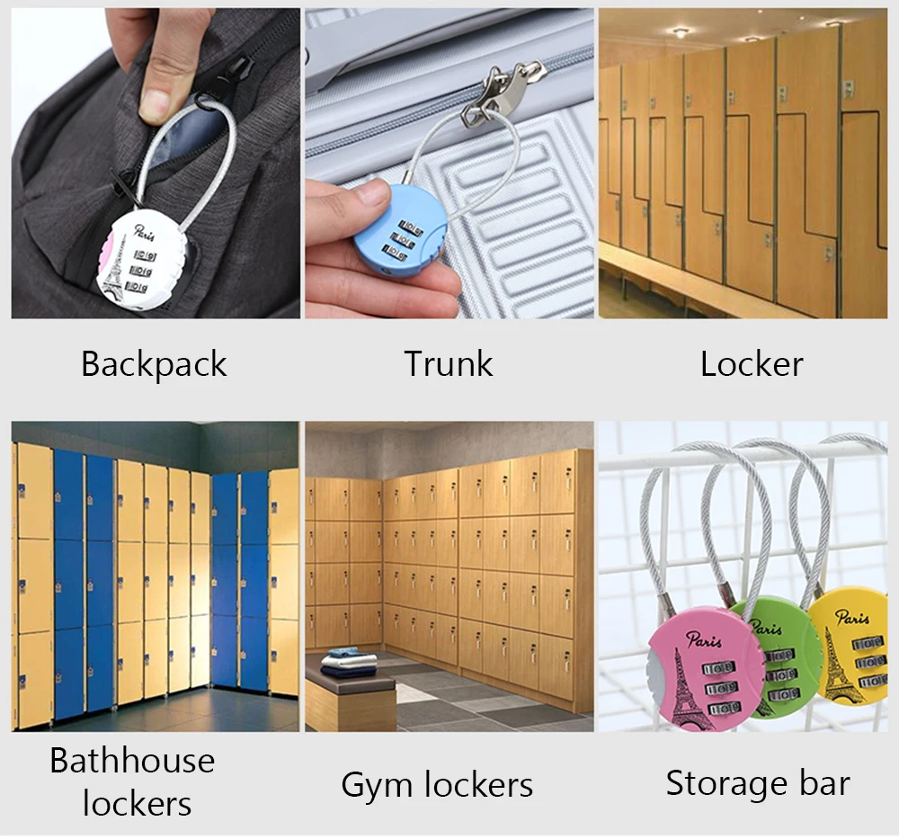 3-digit travel padlock tower password smart lock resettable safety luggage box hardware | Обустройство дома