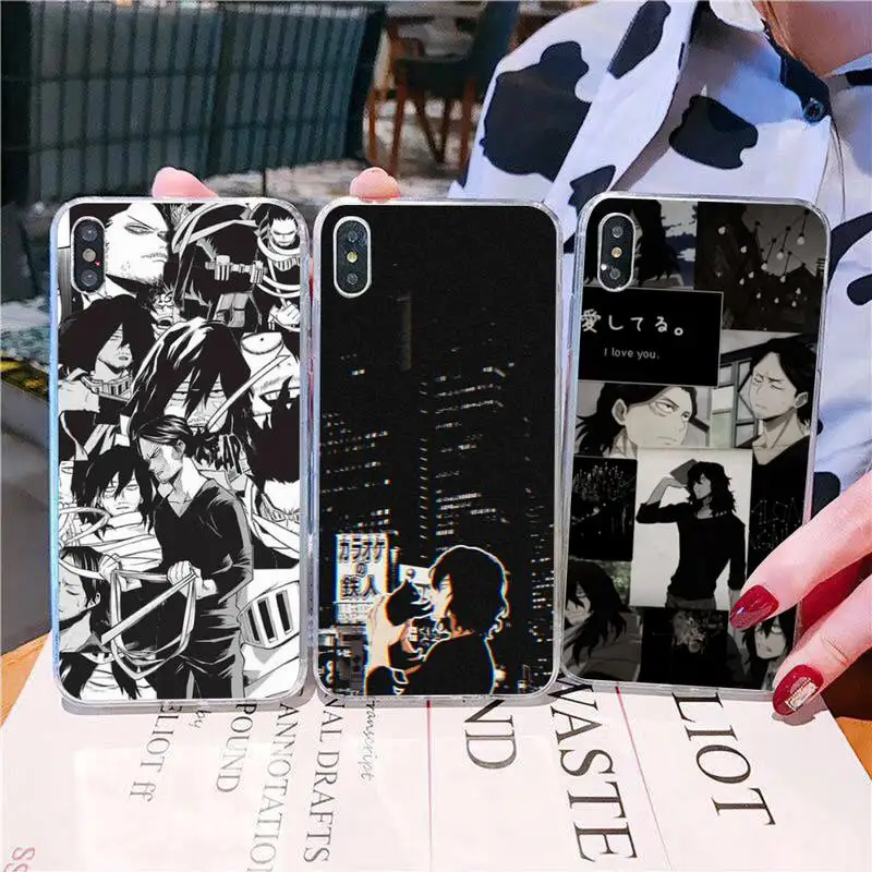 

YNDFCNB Eraser head Shota Aizawa My Hero Phone Case for iphone 13 11 12 pro XS MAX 8 7 6 6S Plus X 5S SE 2020 XR cover