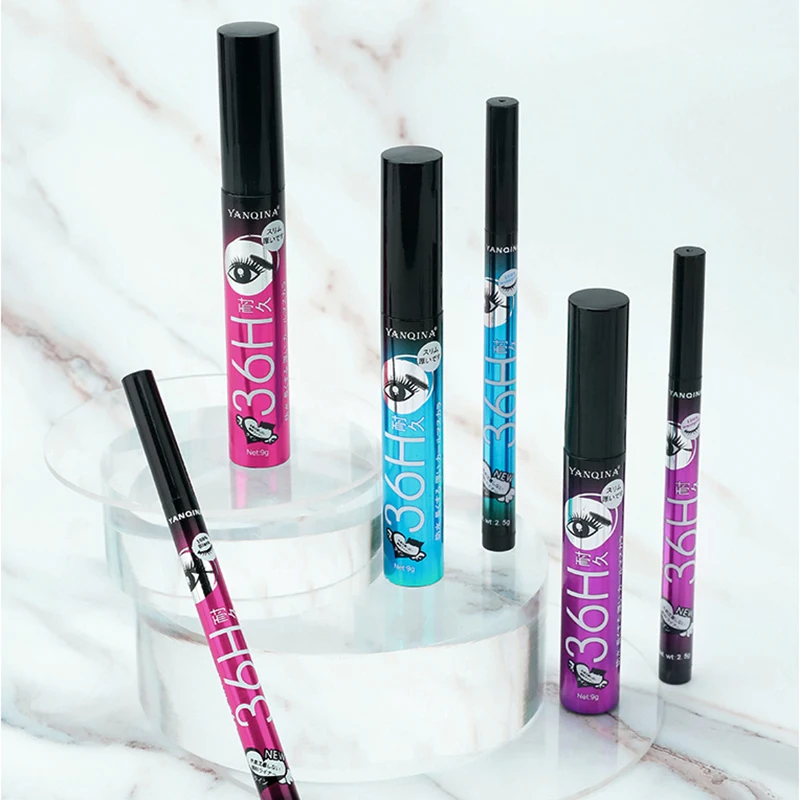 Женская тушь для ресниц комплект подводки глаз водостойкая с длительным сроком