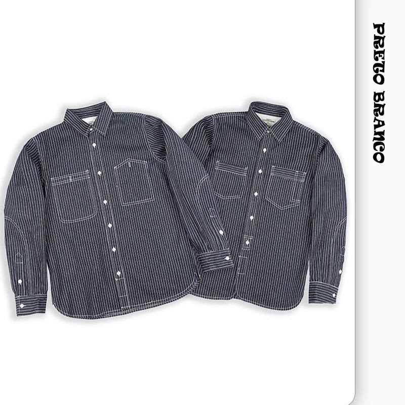 Рубашка в Вертикальную Полоску для охоты и инструментов рубашка с длинным