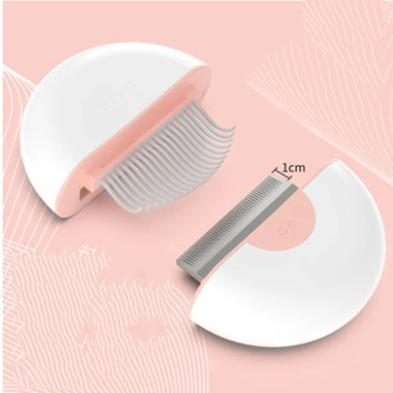 pink long comb HE Расческа для домашних животных, кошек, собак, специальная расческа для удаления поплавок, блошиный артефакт, расческа для удаления волос, для ежедневного использования, триммер для волос - Цвет: pink long comb