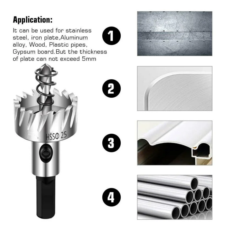 Набор корончатых сверел из быстрорежущей стали 16/18 5/20/25/30 мм 5 шт. | Инструменты