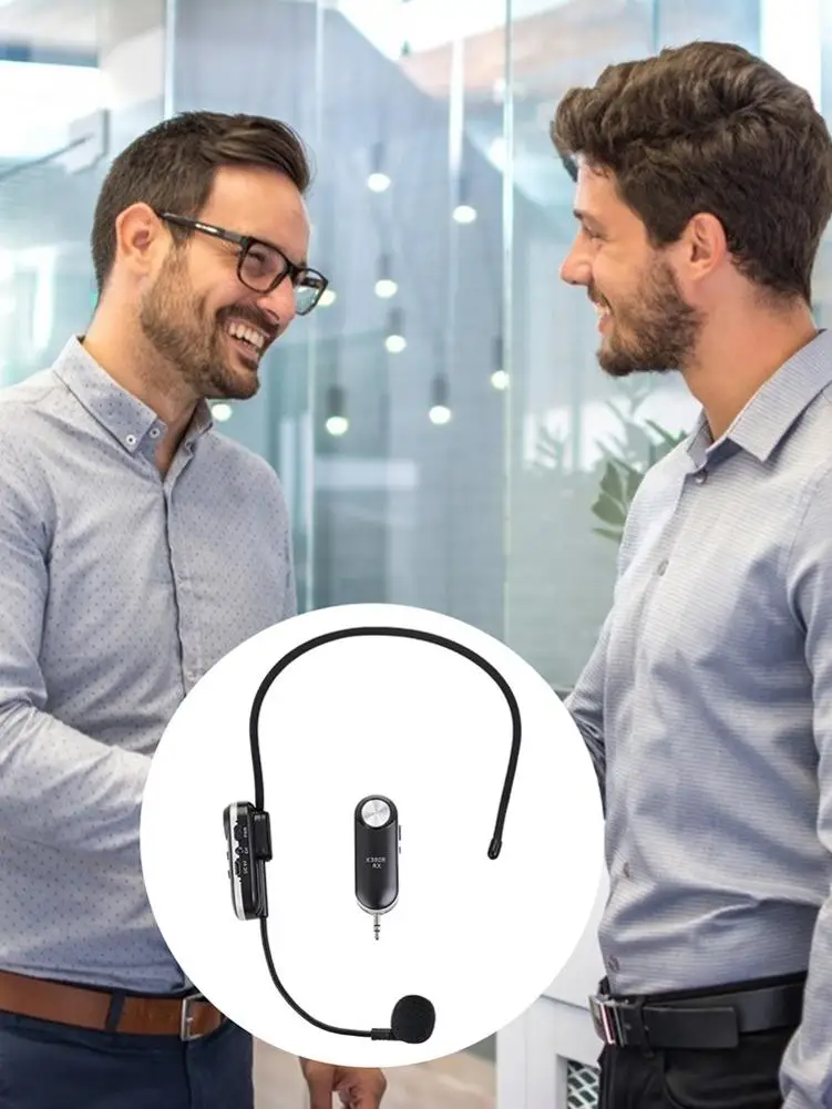UHF Wireless Microphone Headphones And Handheld 2 In 1 Rechargeable Mic For Voice Amplifier Teaching Course Conferences | Электроника