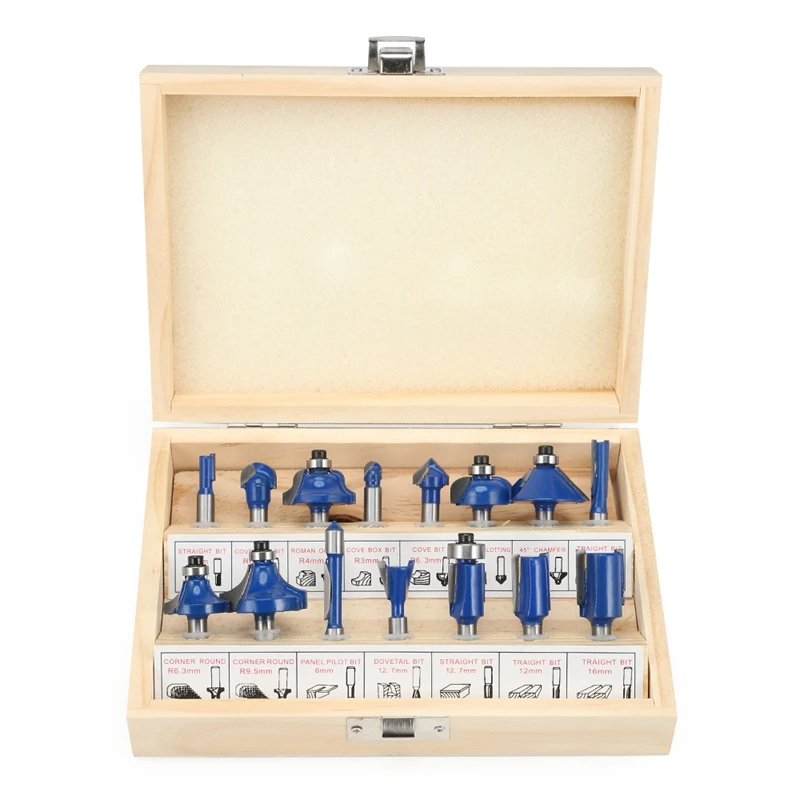 Набор фрез для деревообработки набор твердосплавных 1/4 дюйма с хвостовиком фрезы