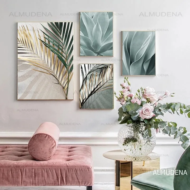 Пальмовые Листья искусство растений холст живопись алоэ ботанические постеры и